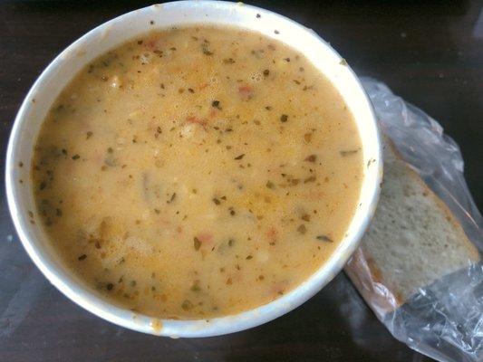 Creamy Corn and Red Pepper Bisque