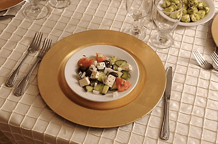 Serving a Greek Salad