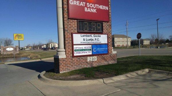 Monument sign out front