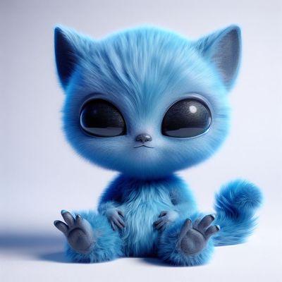 3D model of a cartoon cat