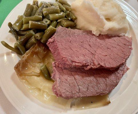 Corned Beef and Cabbage Dinner