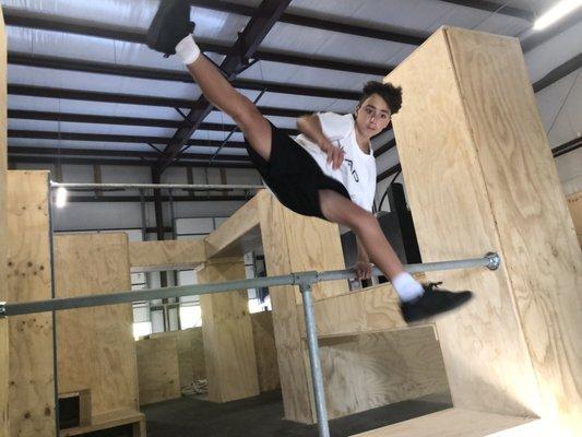 Kids Parkour and Ninja Warrior Classes at LEAP Parkour Gym in Suwanee GA.