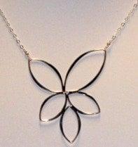 sterling flower necklace