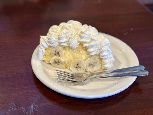 Homemade Banana Cream Pie. Best dessert in Carmel.