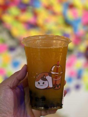 Mango Green Matcha Milk Tea with Pearls