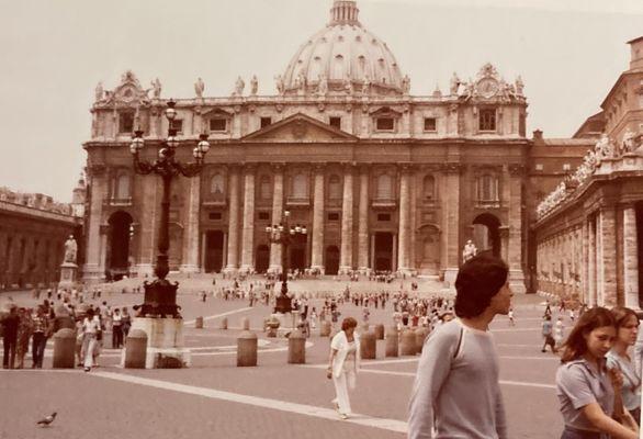 1977. Visit to Vatican City. A 3 city tour by: TWA! London, Paris & Rome. NYC.