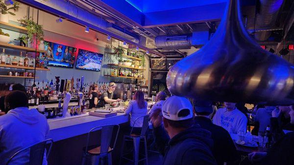 Indoor bar area