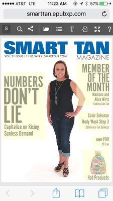 Owner, Madison Wirtz, featured in Smart Tan Magazine.