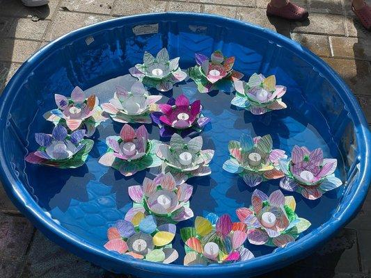 The children learned about the Thai festival Loy Krathong.