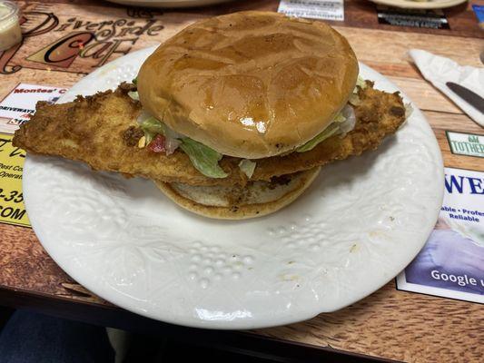 Beer Battered Pollock Fish Sandwich