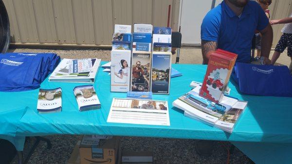 HRC's booth at the sponsored car show at Liberty TWP Fire and Rescue