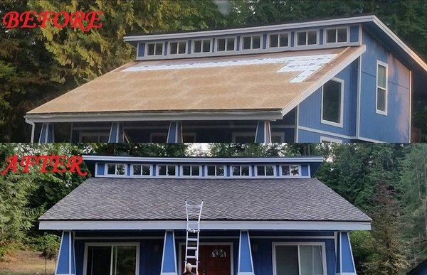 Installation of foam board insulation with a false attic space. Then topped off with presidential TL shingles in Issaquah!