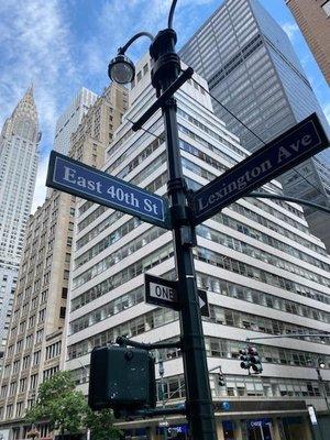 We are conveniently located on 40th Street and Lexington Avenue in Midtown Manhattan.