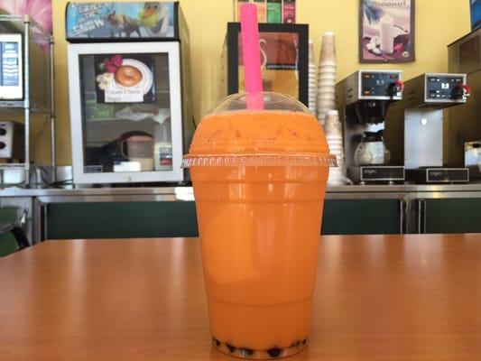 Thai Tea with Boba.