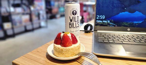 Strawberry cheesecake and craft root beer