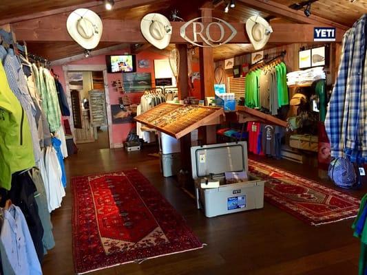 Interior of Trout Stalkers Fly Shop - Ennis, Montana