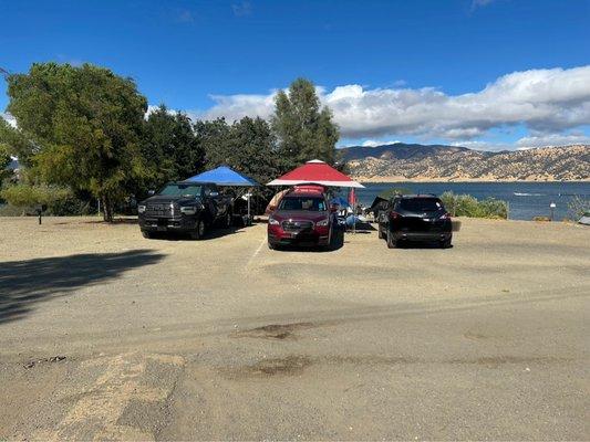 Front view of our huge camp sites . Site 84&83