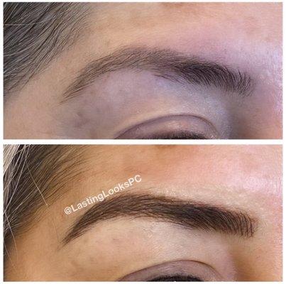 Eyebrow repair over other artists old micro blading