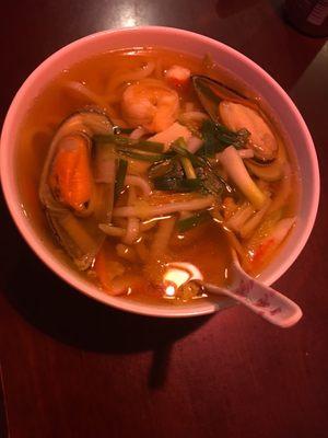 Seafood Udon Noodle Soup!