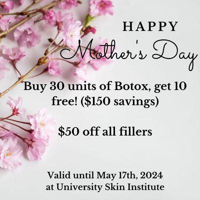 Mother's Day Promotion 2024 at University Skin Institute