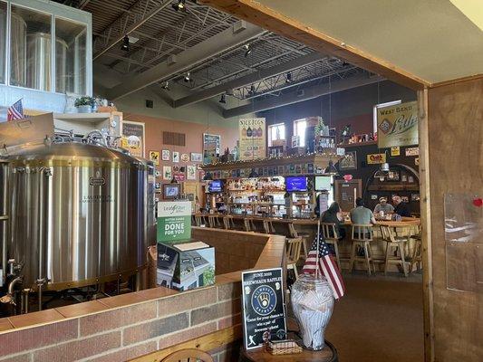 Bar area from the right of the entrance.