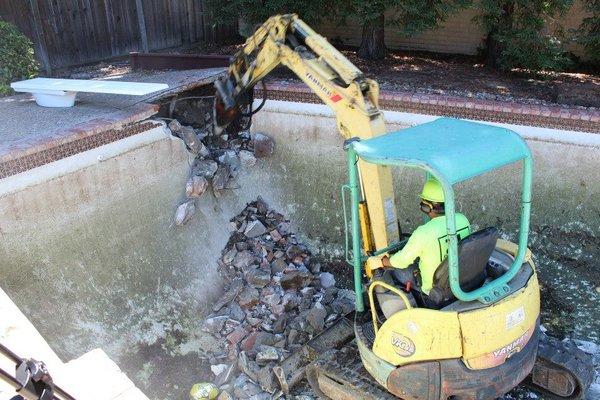 Demolishing a Pool / a pool removal in San Ramon, CA