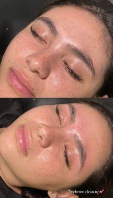 eyebrow wax using hard wax