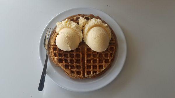 Waffle and Ice Cream