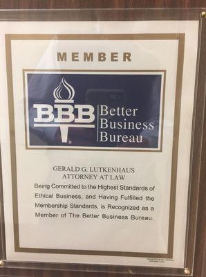 A+ Rating from the Better Business Bureau