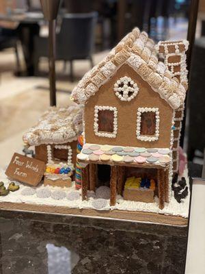 Gingerbread house on display