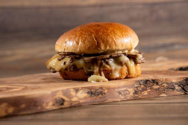 Mushroom Swiss burger