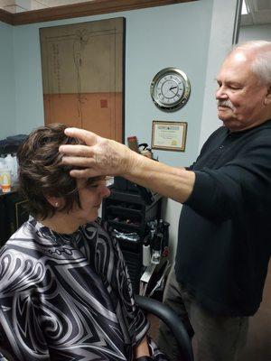 Bob Carroll does beautiful cut, color and styling.