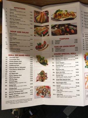 Japanese menu pt.1