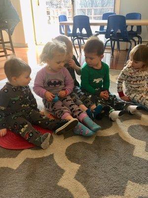 Circle time, pj' day