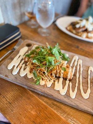 Crab-Encrusted Planked Whitefish