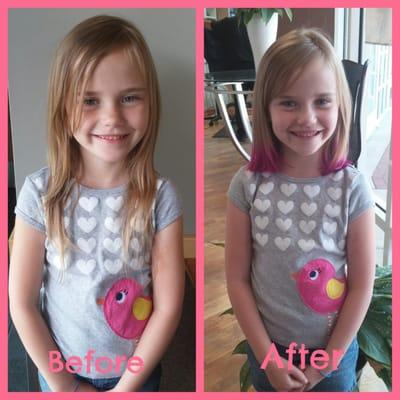 My 6-year-old daughter's back-to-school make over by Betsy August 2014.