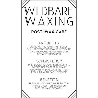 Post care for each wax service