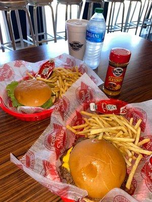 Double Steakburger Double Cheese Combo & Single Steakburger with Cheese