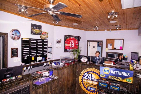 Our comfortable waiting area for you to relax while your vehicle is being serviced.