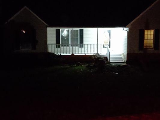 Painted front porch