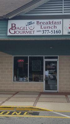 Front door to Gourmet Bagel in Absecon.