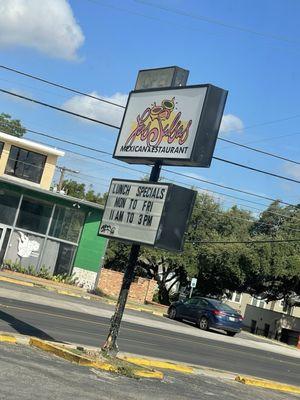 Signage off San Pedro