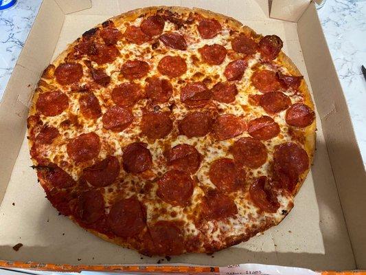 Crispy Thin Pepperoni Pizza