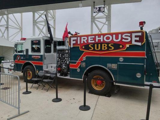 An example of a firetruck we made a custom vinyl wrap for!