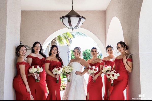 Bride & bridesmaids hair