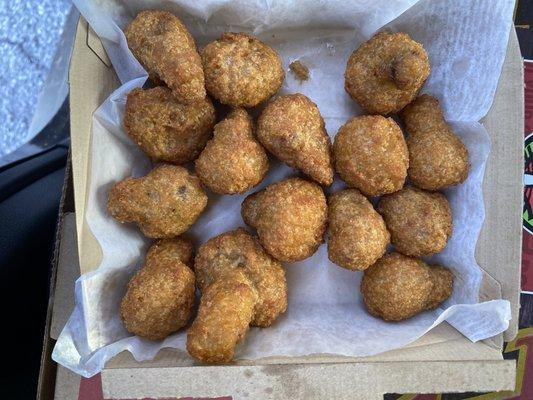 Beer battered mushrooms