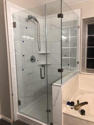 frameless glass shower