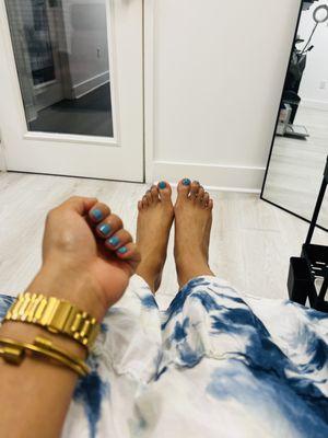 Dazzle dry mani pedi from the chair