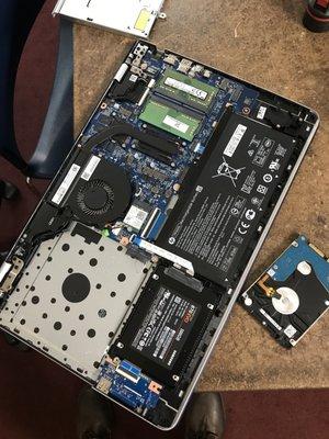 SSD hard disk upgrade for laptop computer