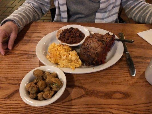 The Meatloaf Dinner is huge